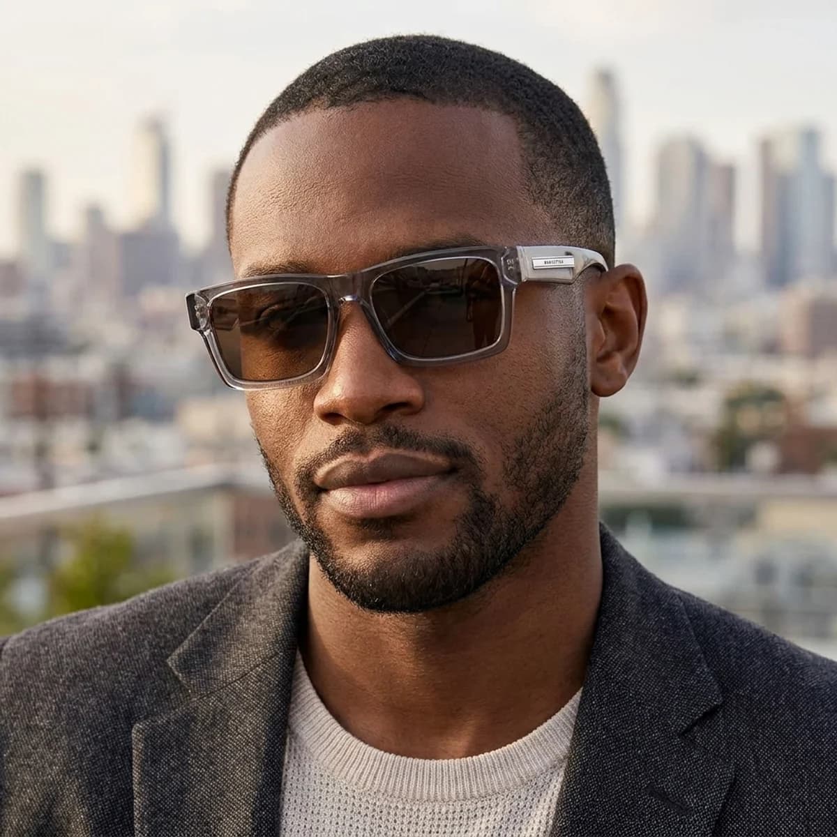 Manhattan Classic in Clear & Gray / Brown, worn