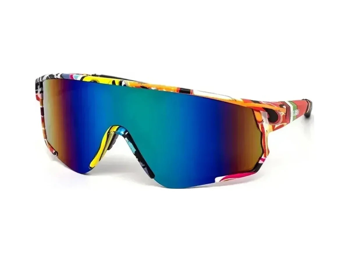 Kinetic in Orange Blue Splatter / Teal Mirror